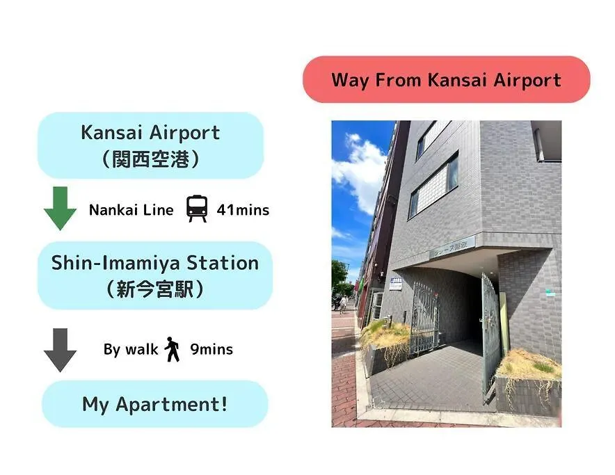 Apartamento Guest House Moon 大国町駅まで徒歩3分 Osaka